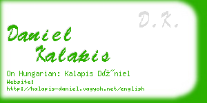 daniel kalapis business card